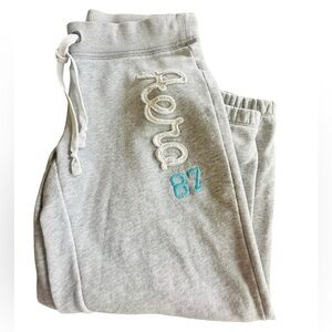Aeropostale Light Gray Joggers with Blue Accent *Crop Length*